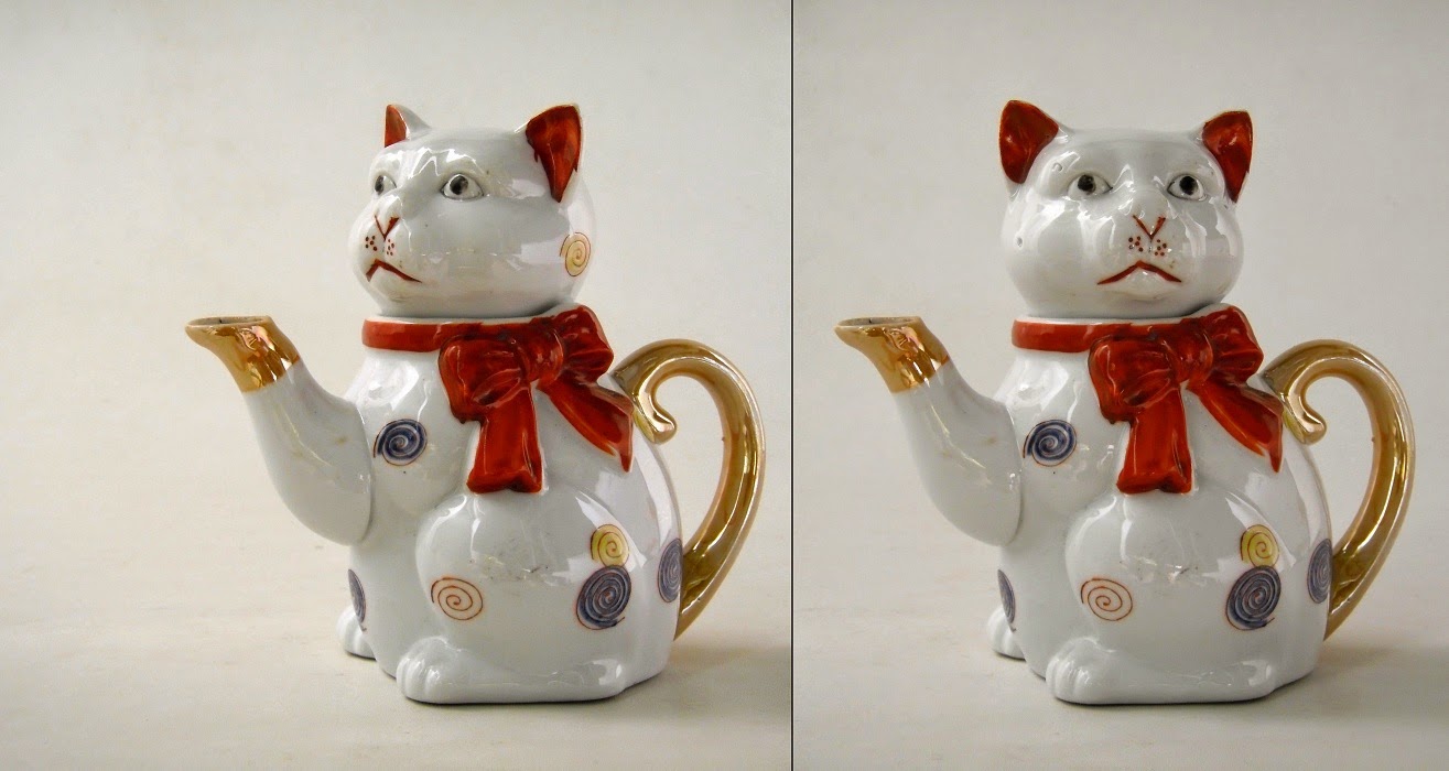 PATINA ANTIK JAPANESE CAT SHAPED TEAPOT