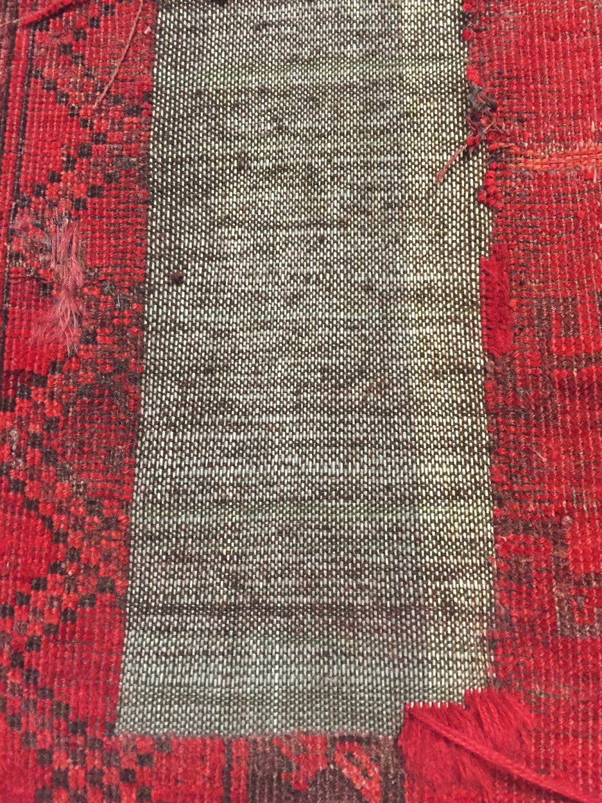 Kosker Traditional Rug Repair Undoing an old Repair Afghan Rug