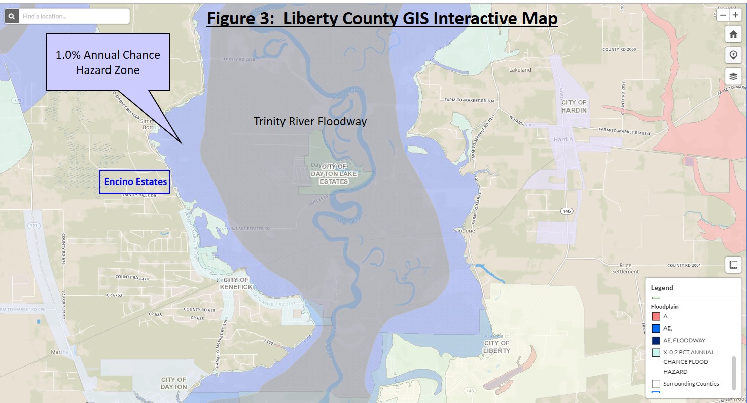 Example how to evaluate flood risk for potential property purchase