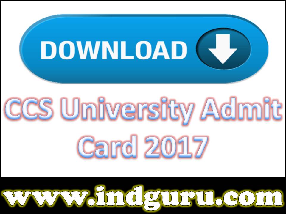 CCS University Admit Card 2017 CCS University Admit Card