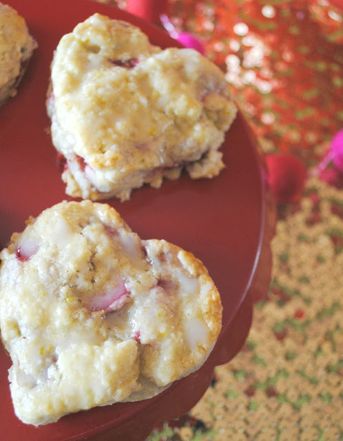 Your guests will be asking to take some of these strawberry scones home. 