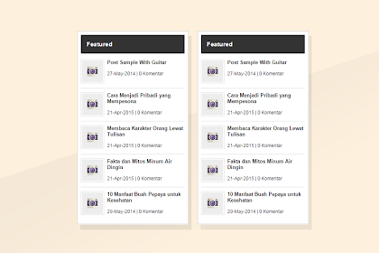 Cara Memasang Widget Recent Post By Label