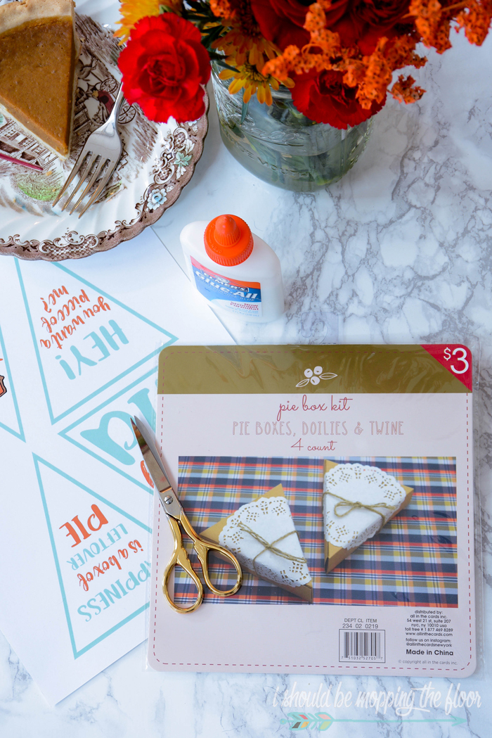 Free Printable Pie Box Toppers | Cute toppers for cardboard pie boxes. Don't have pie boxes? There are leftover tag printables, too!
