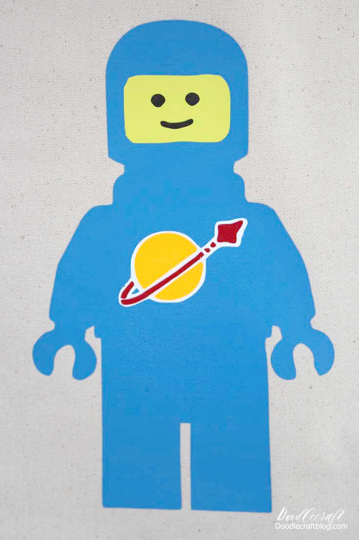 Doodlecraft LEGO Vinyl Minifigure Tote Cricut Explore Air 2