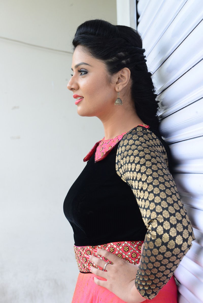 TV Anchor Sree Mukhi Latest Photos In Pink Dress