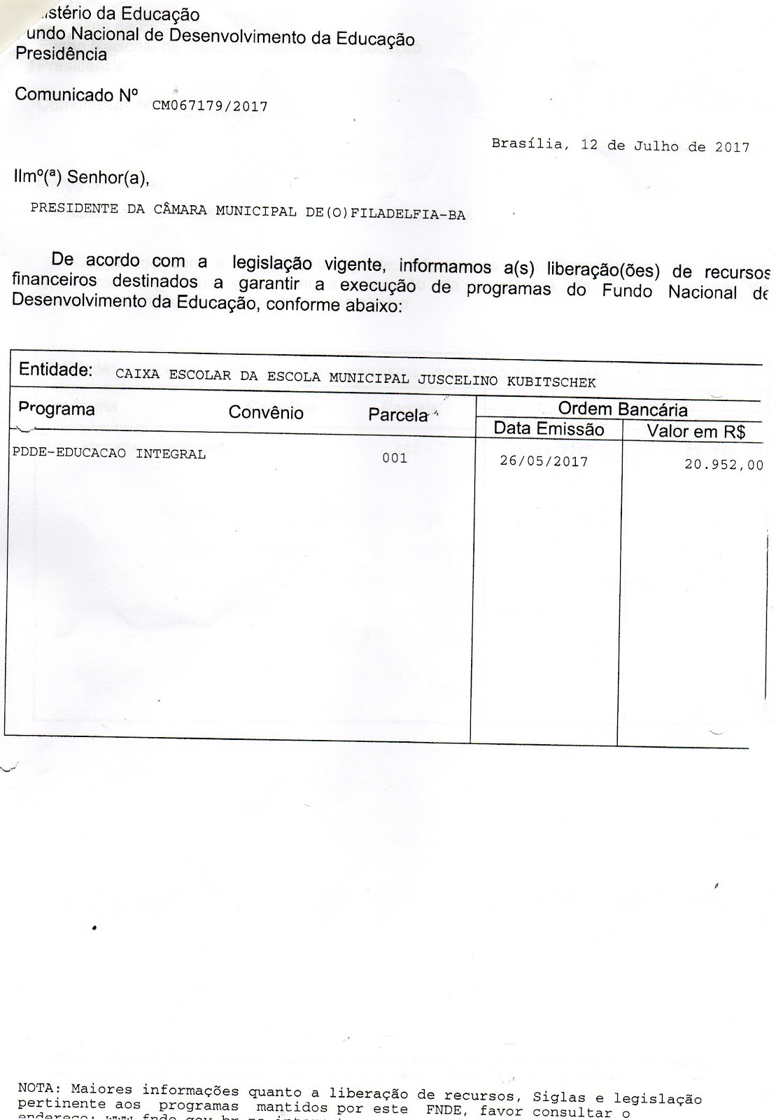 Presidente da Câmara de Vereadores de Filadélfia pede esclarecimento ao Secretário de Educação sobre fechamento de Escolas no Município. Presidente da Câmara de Vereadores de Filadélfia pede esclarecimento ao Secretário de Educação sobre fechamento de Escolas no Município.