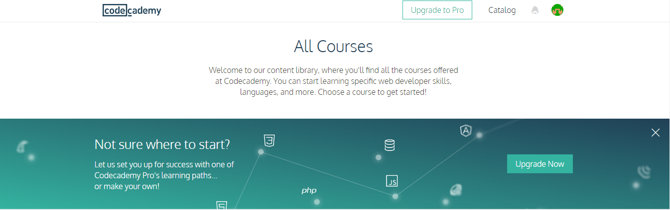 أفضل موقع لتعلم مختلف لغات البرمجة مجانا مع Codecademy