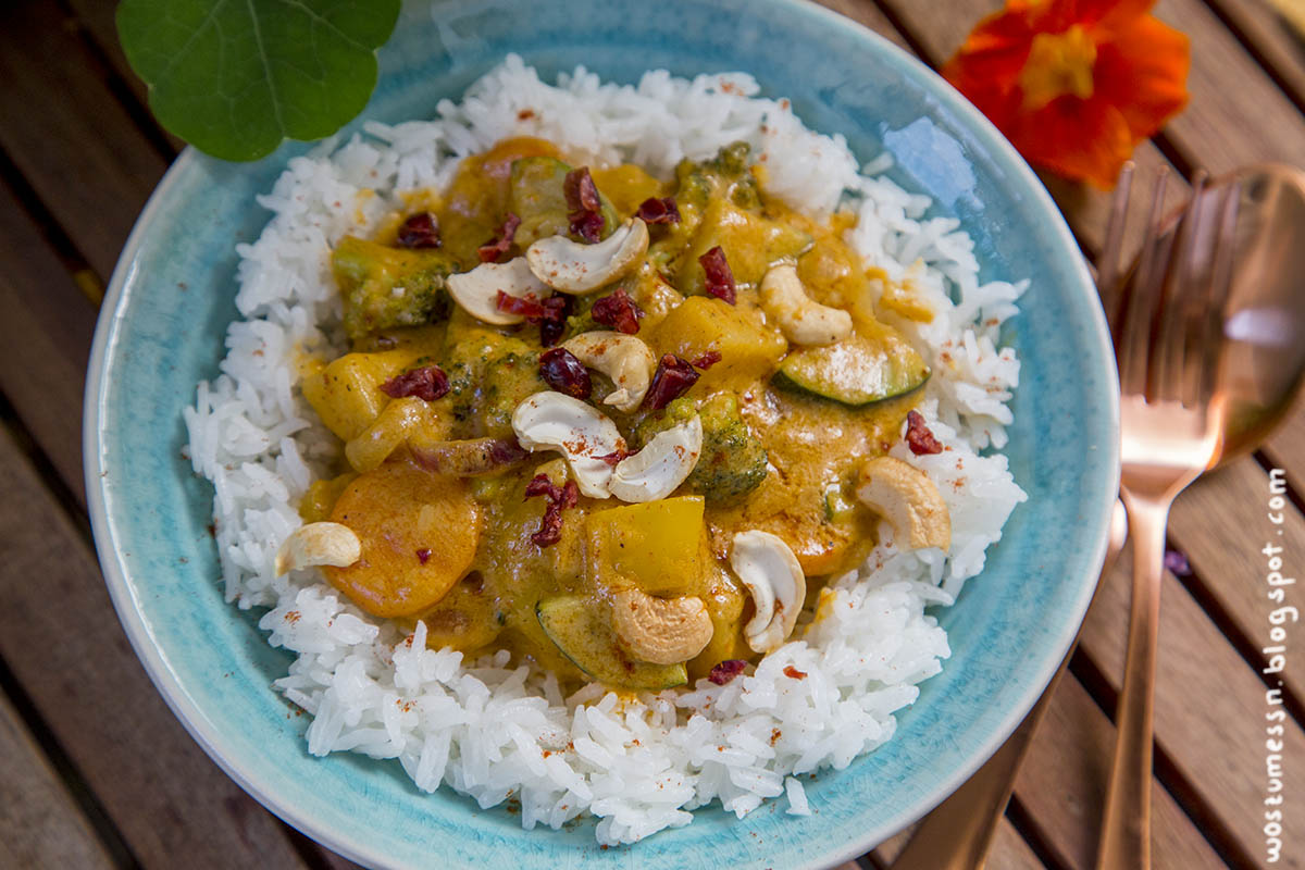 Wos zum Essn: Megacremiges indisches Cashew-Gemüse-Curry [vegan]