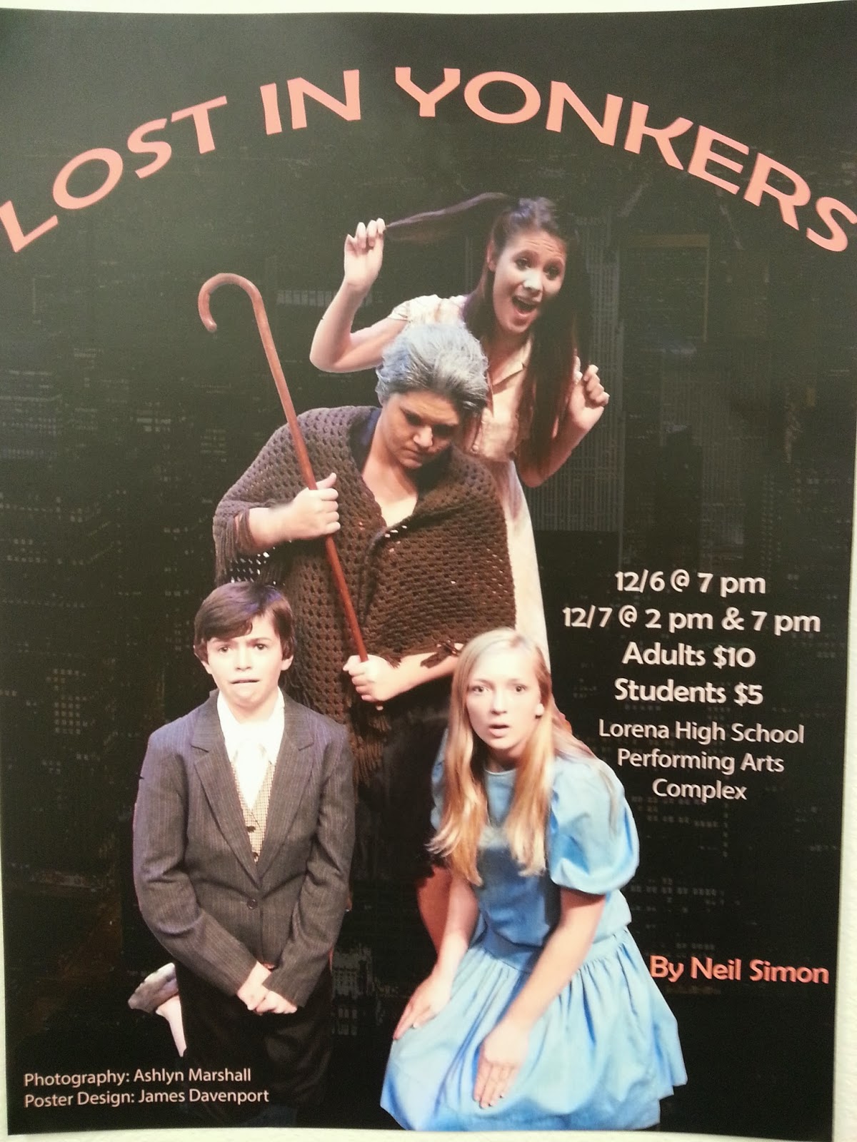 Lorena ISD News: LHS Theatre Presents: Lost in Yonkers