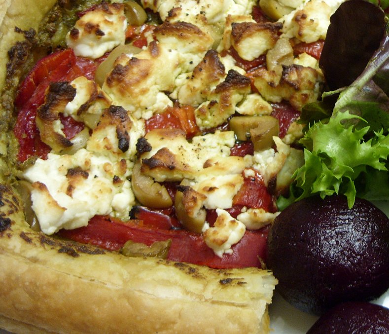 Jenny Eatwell's Rhubarb & Ginger Green Pesto, Red Pepper, Green Olive