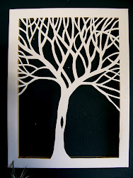 canvas tree cut silhouette paint another stencils simple cool