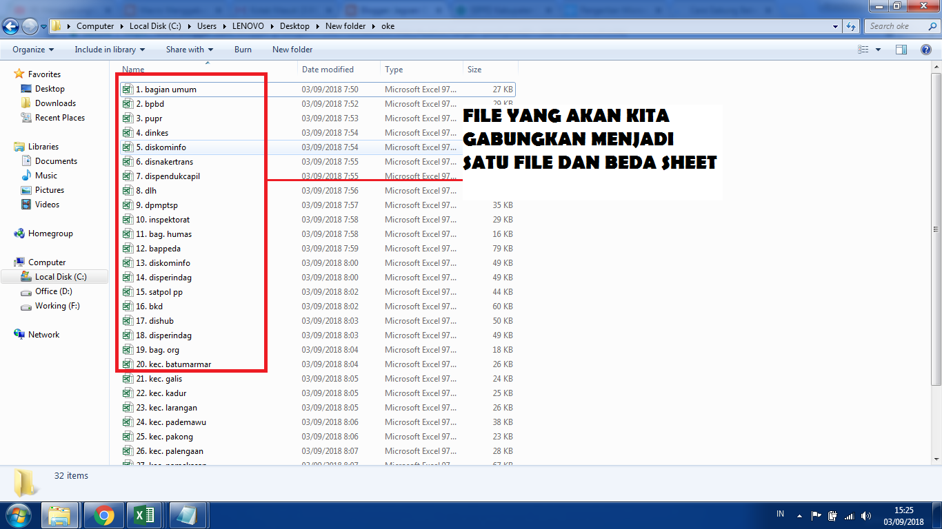 CARA MENGGABUNGKAN BEBERAPA FILE EXCEL JADI SATU SHEET CARA MENGGABUNGKAN BEBERAPA FILE EXCEL JADI SATU SHEET
