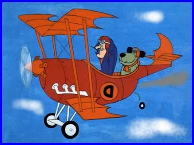 Dibujos animados de los 60. Las aventuras de Pierre Nodoyuna y Patán en sus máquinas voladoras.
