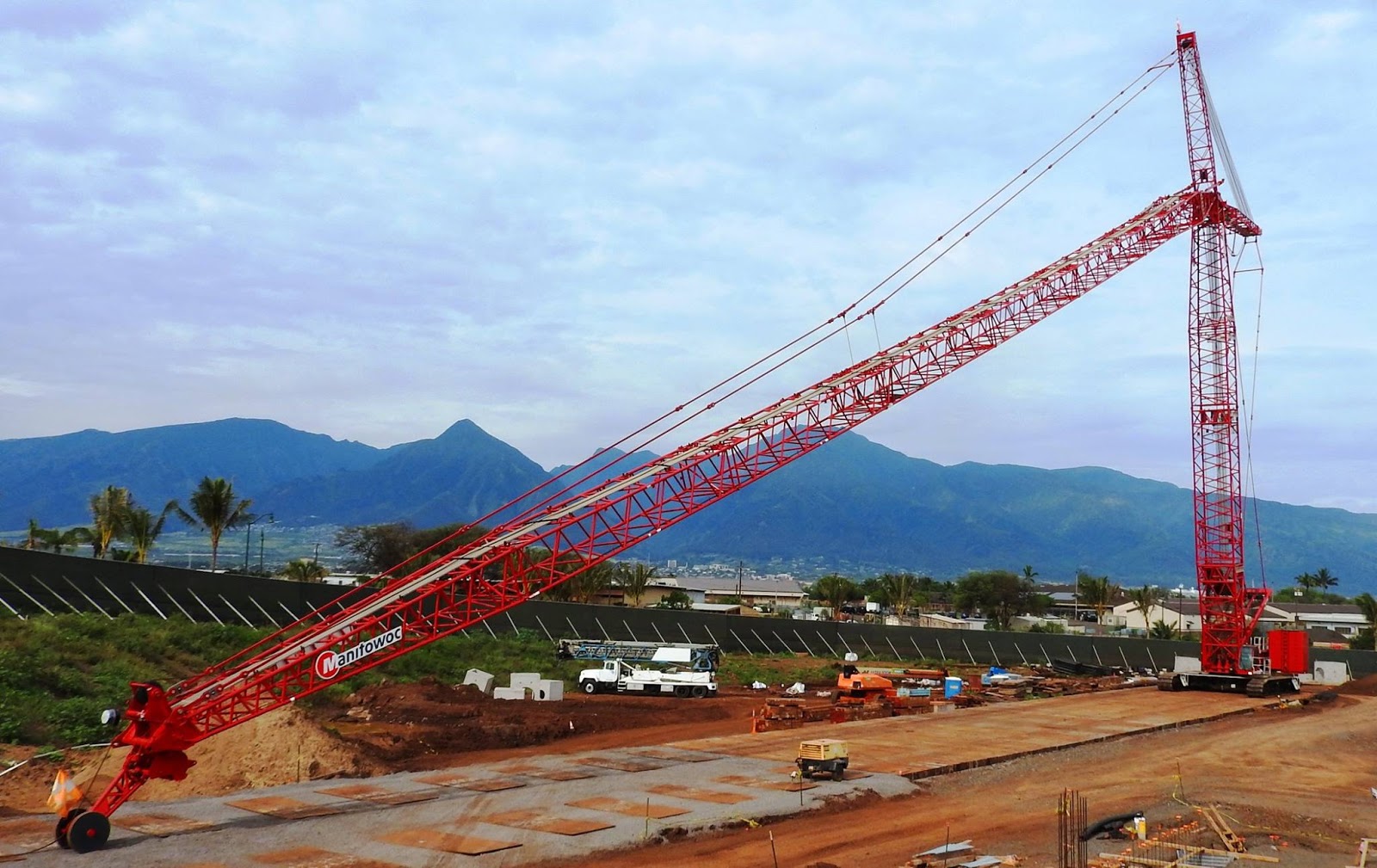 Industrial History Cranes with a Luffer Jib