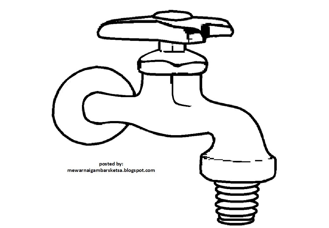 Mewarnai Gambar Mewarnai Gambar Sketsa Kran Air 2