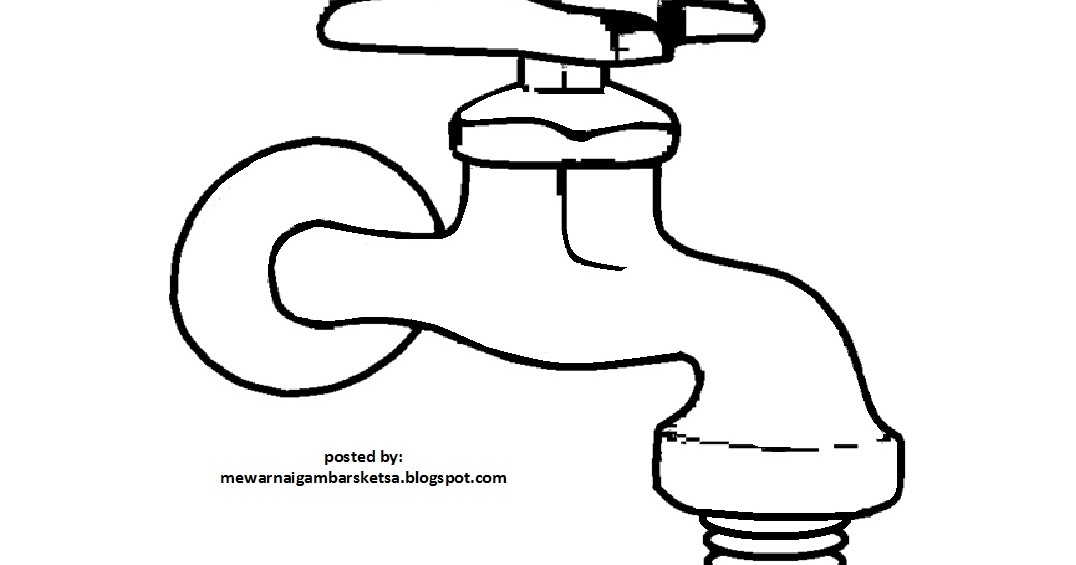 Mewarnai Gambar: Mewarnai Gambar Sketsa Kran Air 2