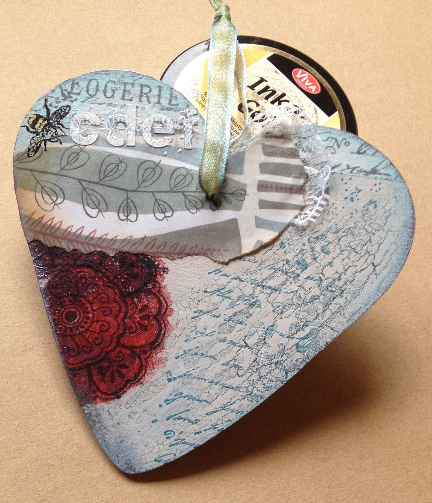 CastleKelly Crafts Blog Mixed Media Heart