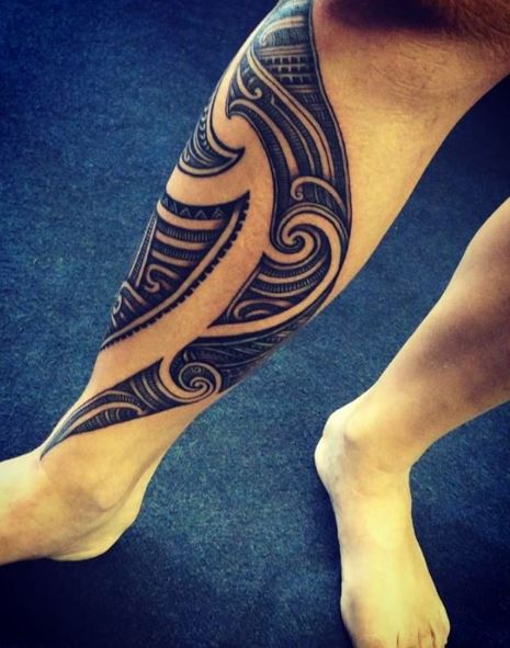 Simple Small Calf Tattoos For Guys