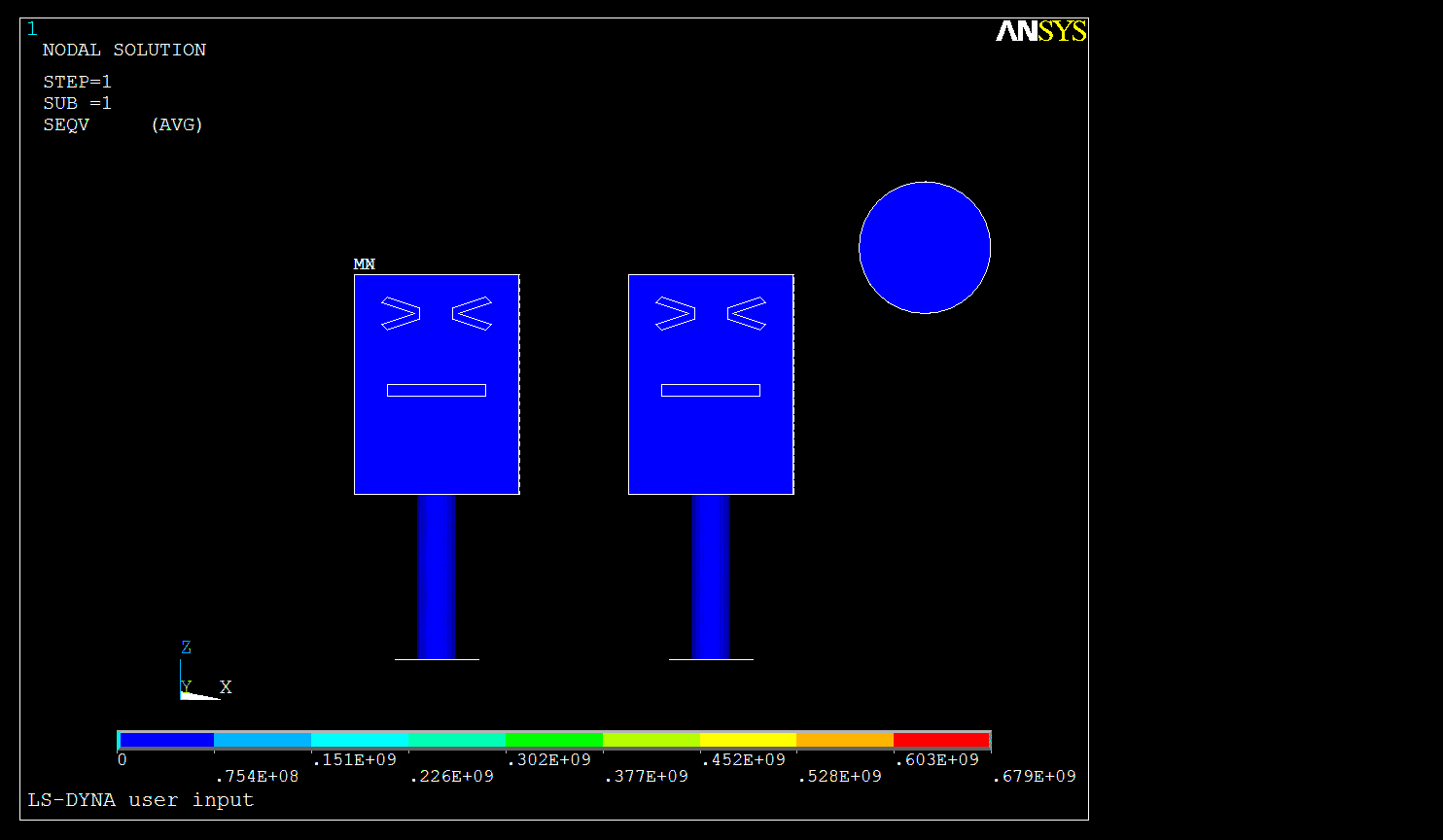 教書生涯雜記 : 郵筒之 ANSYS LS-DYNA 撞擊模擬