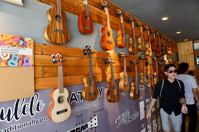 Quick tour of Mactan Island Ukuleles on display at the Ukehub Kafe on Mactan Island