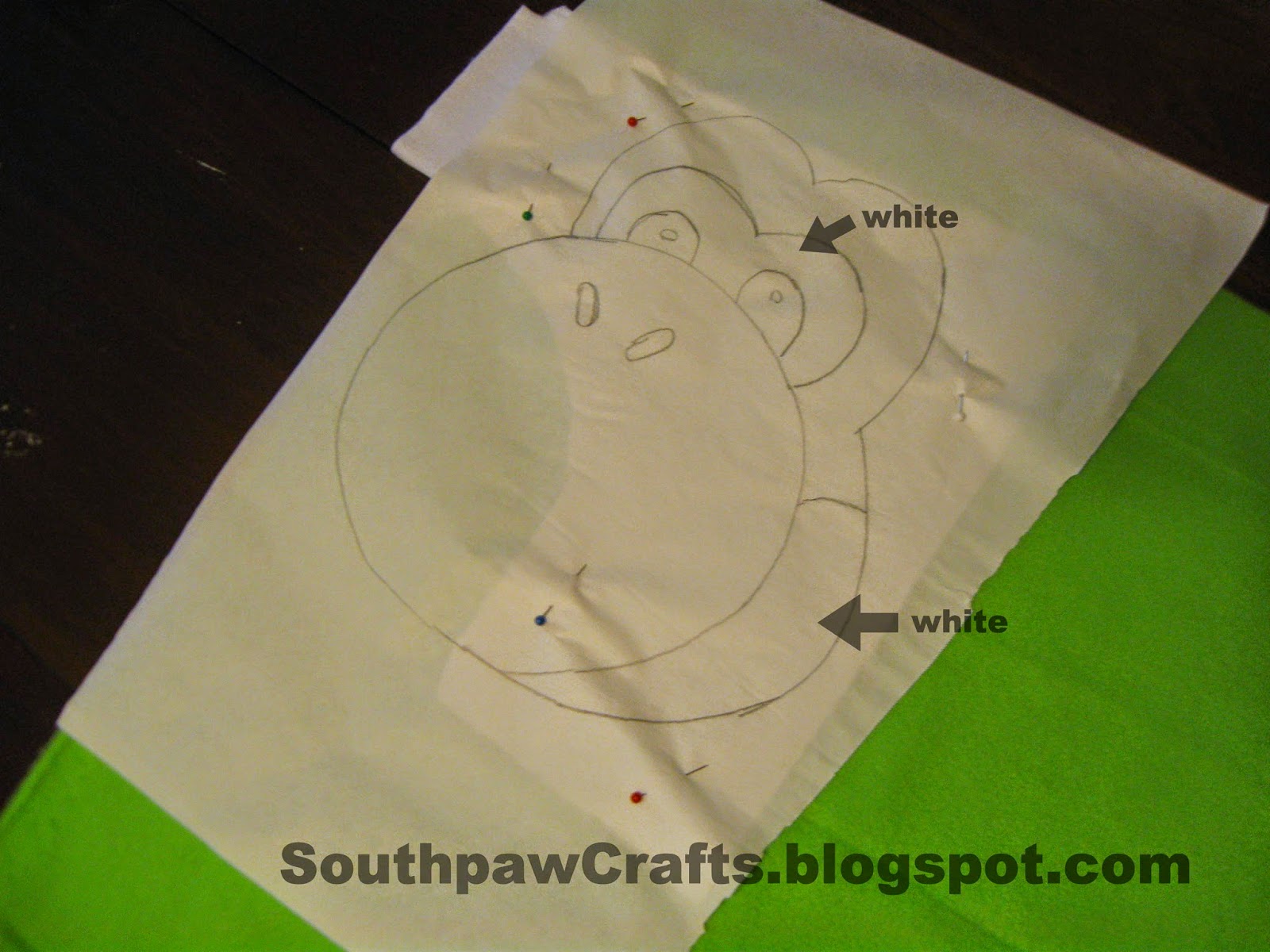 Southpaw Crafts Fleece on Fleece Applique Tutorial