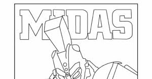 Real Coloring Pages Real Steel Midas Team colors