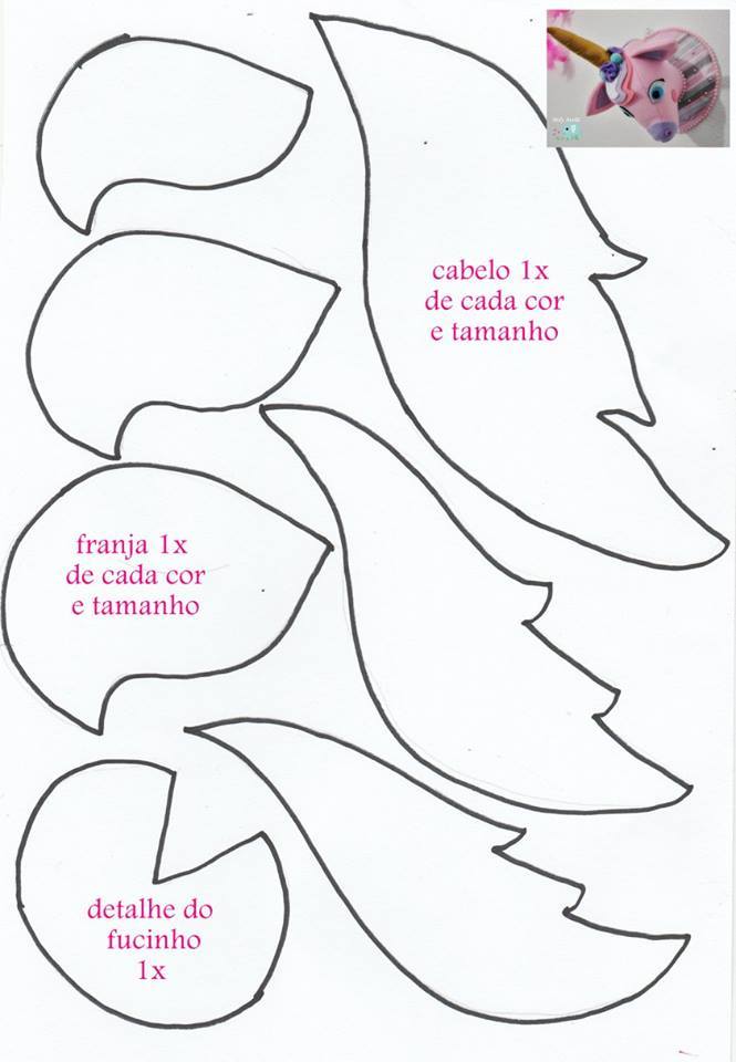 Eu Amo Artesanato Almofada de cavalo unicórnio com molde Aparador Atras Do Sofa ~ Eu Amo Artesanato Almofada de cavalo unicórnio com molde