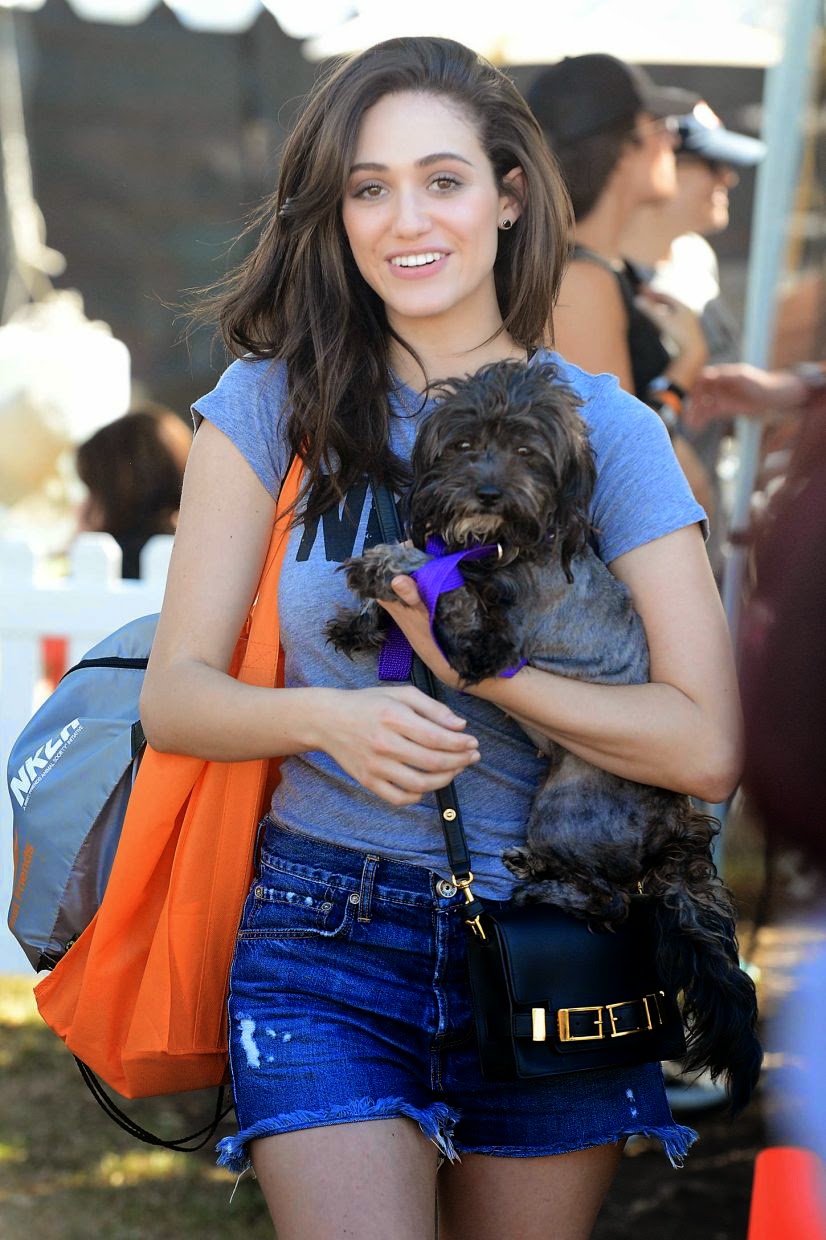Emmy Rossum Adopted a Dog Photoshoot at the NKLA Adoption Event 