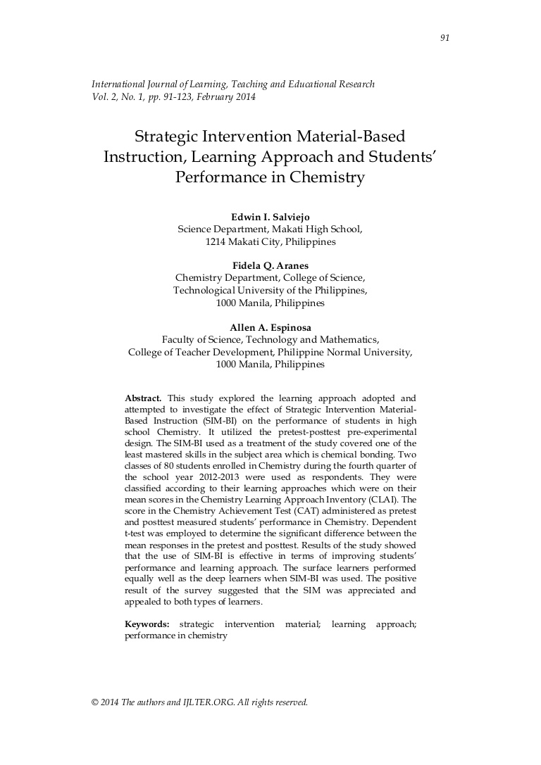 strategic intervention material in mathematics philippin news collections