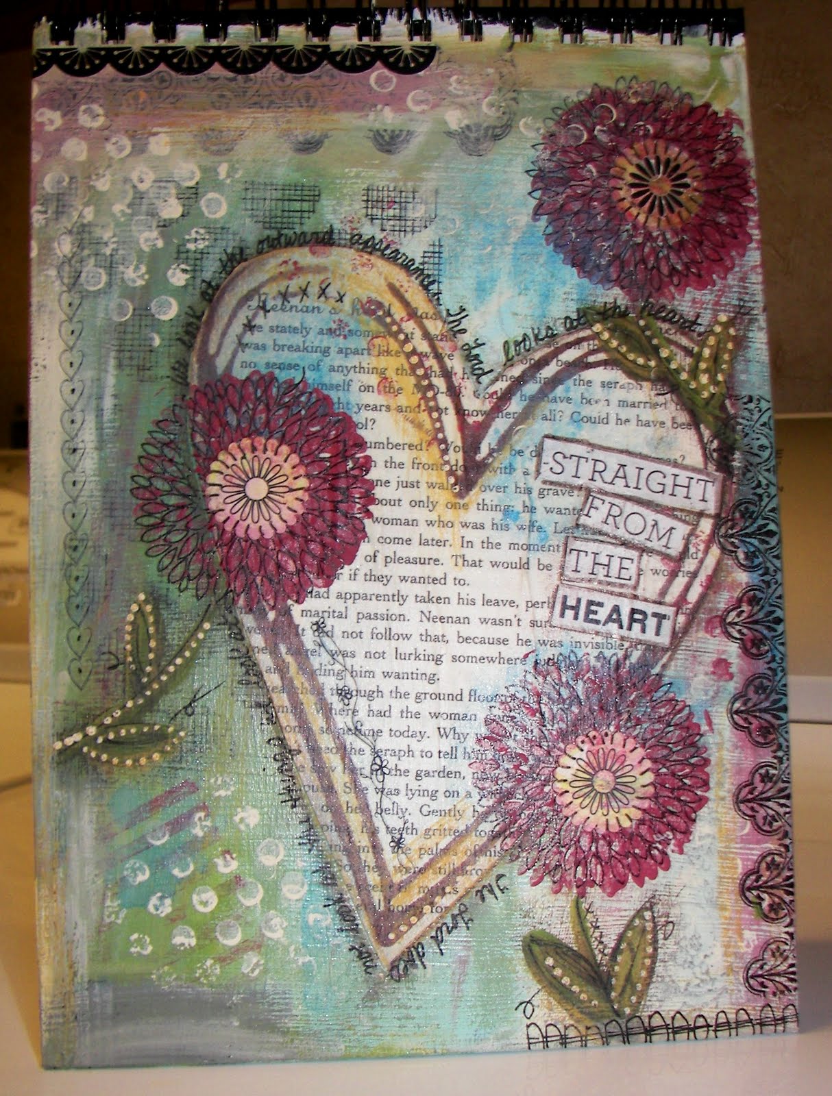 Creativity is good. She Had Three Hearts Art Journaling