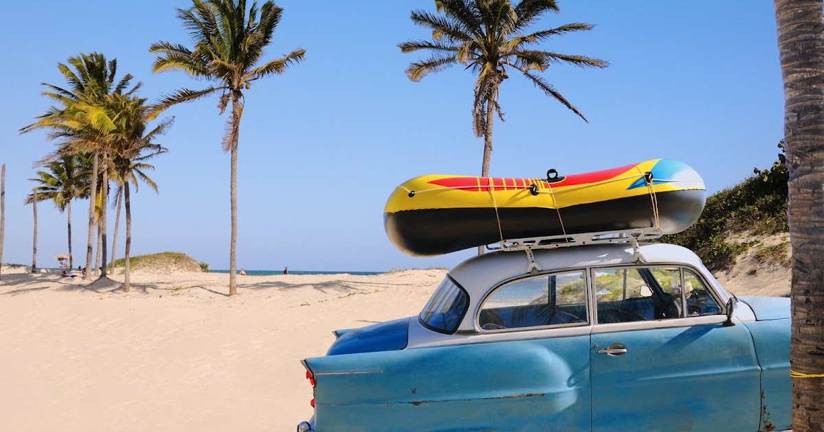 Classic Car on Beach Wallpaper