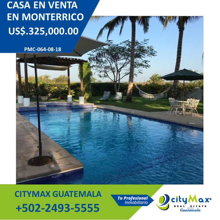 CITYMAX REAL ESTATE GUATEMALA Hermosa Casa en Venta Monterrico