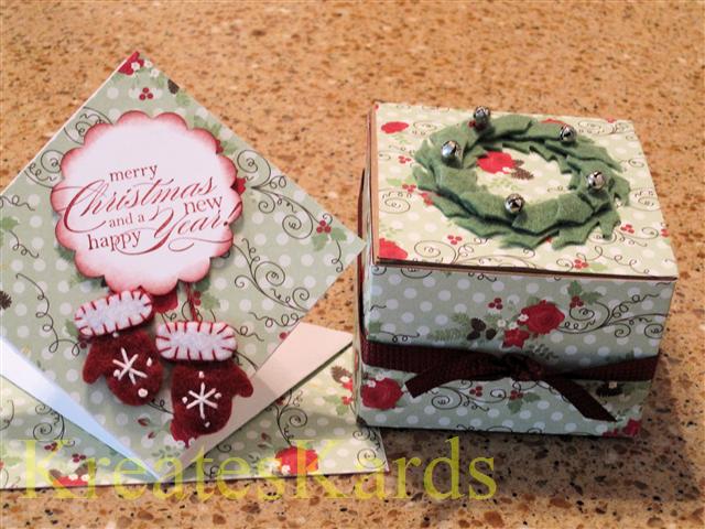 KreatesKards: Kraft Gift Box With Matching Spring Card Samples