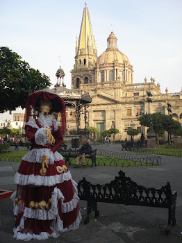 Out for the Sunday Stroll Infront of the Cathedral in Guadalajara