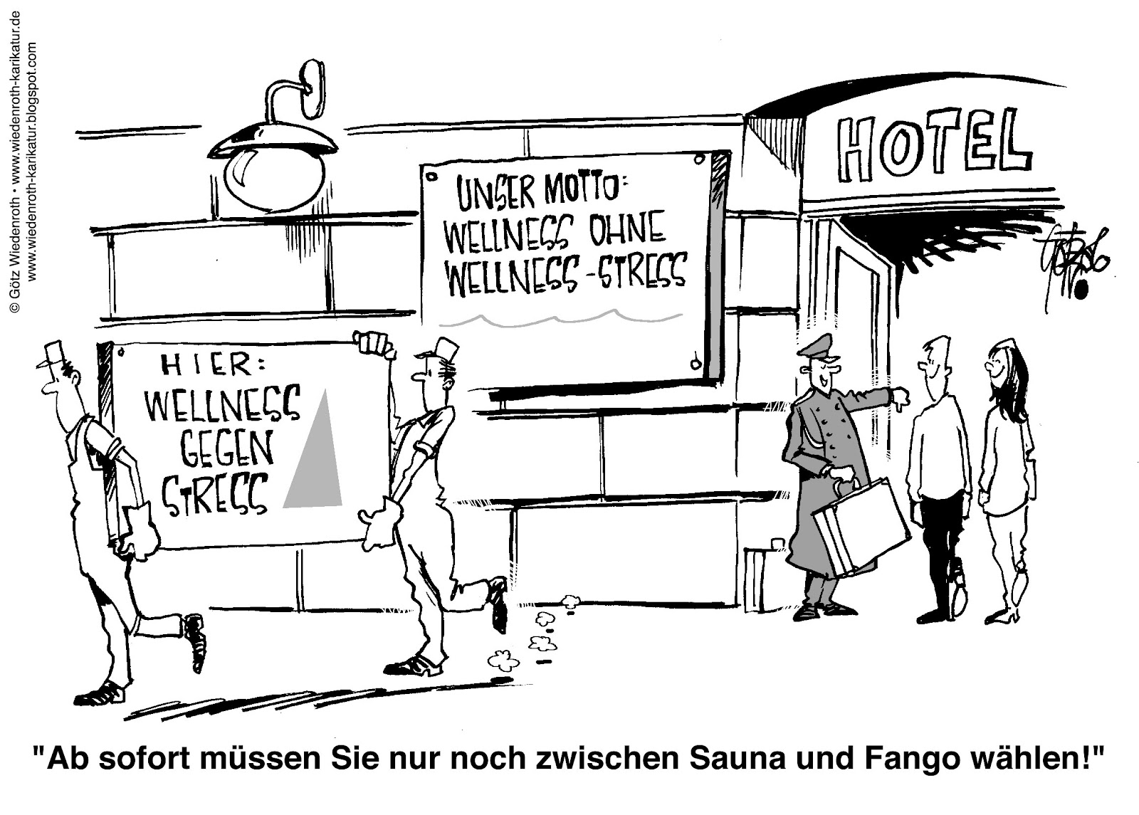 Karikamur-Karikatur! - Wiedenroth: Wellness und Stress: die Qual der Wahl.