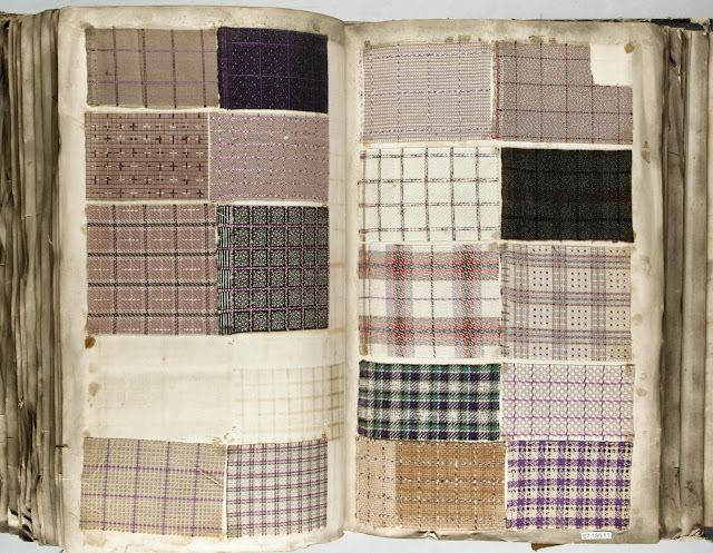 Antique Vintage Fabric Sample Book