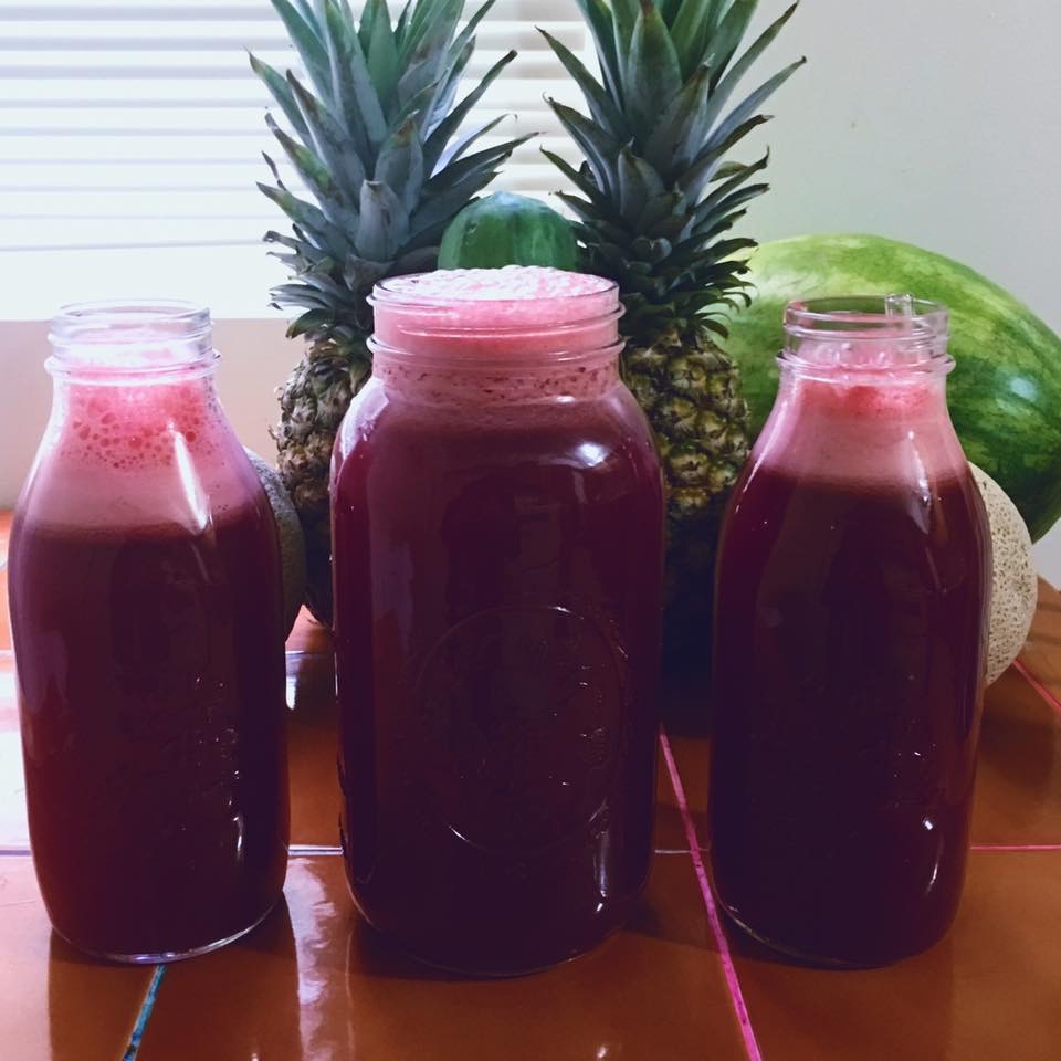 Purple Cabbage and Watermelon Juice