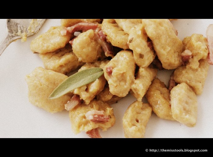 The Miss Tools Gnocchi alla Zucca con burro, speck e salvia Pumpkin