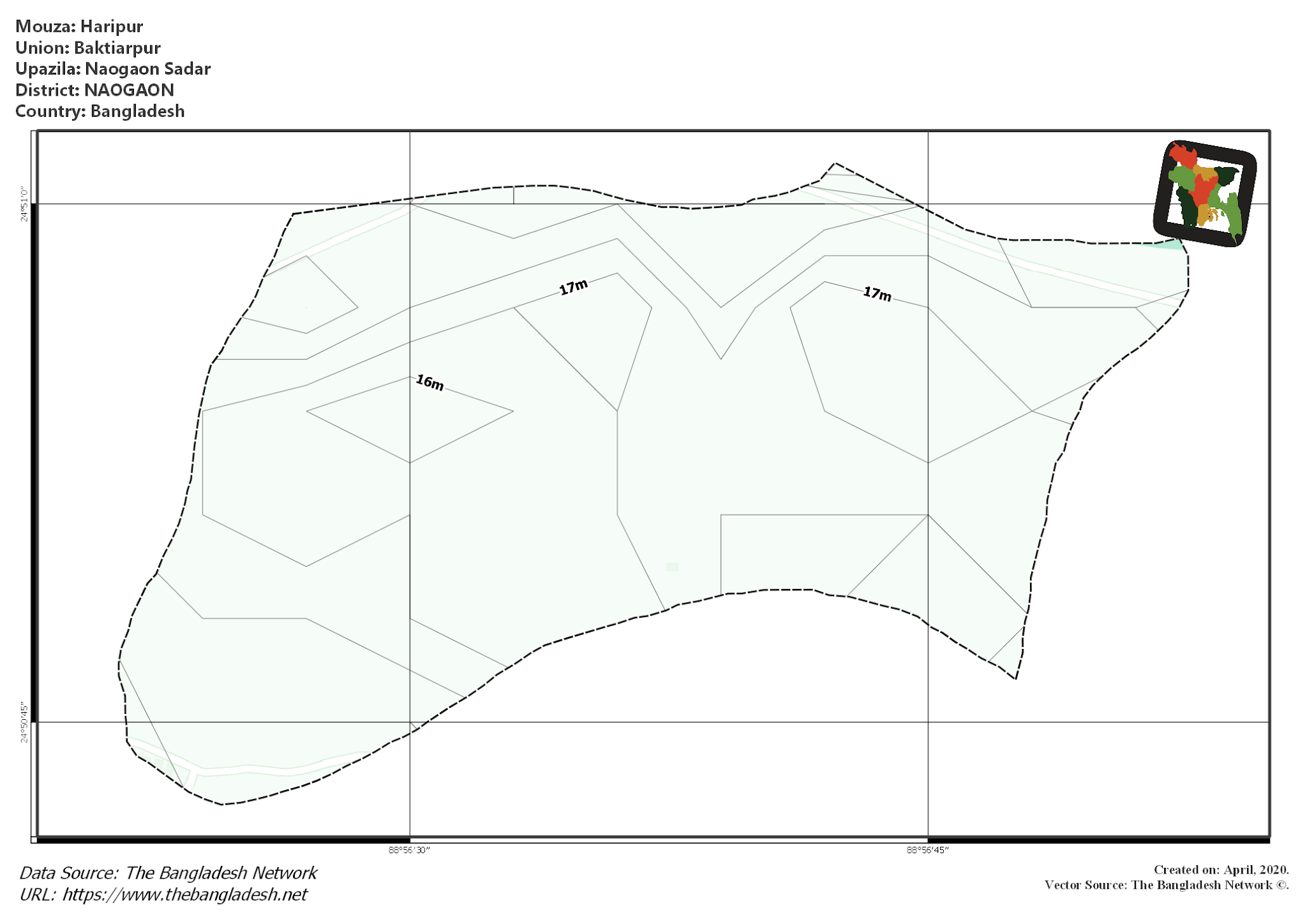 Map of Haripur Mouza of Naogaon Sadar Upazila, NAOGAON Map of Haripur Mouza of Naogaon Sadar Upazila, NAOGAON, Bangladesh.