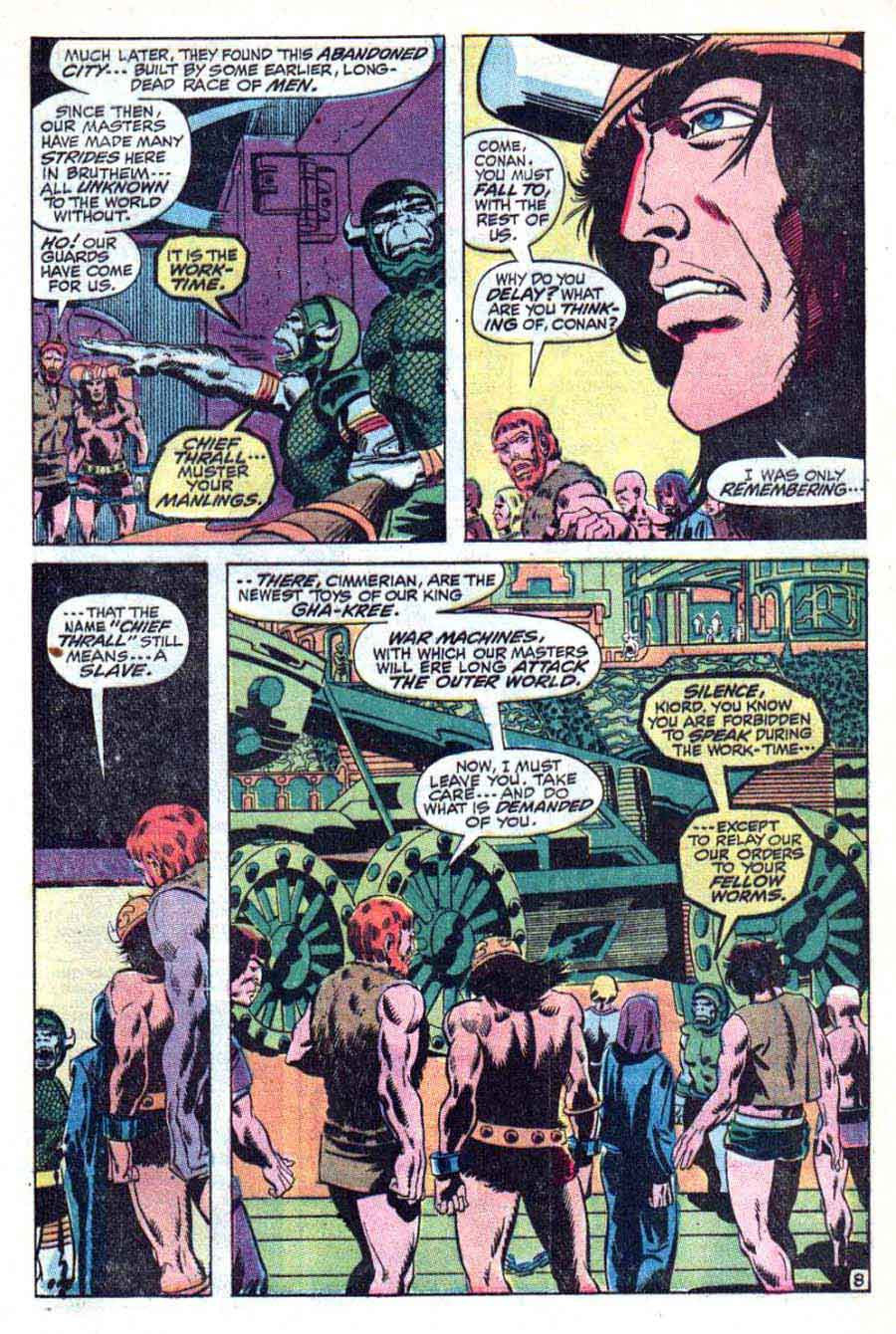 Conan the Barbarian v1 #2 marvel comic book page art by Barry Windsor Smith