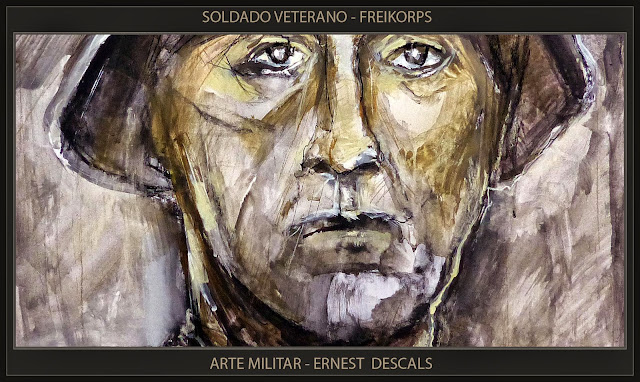 ARTE MILITAR-FREIKORPS-SOLDADOS-PINTURA-ALEMANIA-PERSONAJES-HISTORIA-ARTISTA-PINTOR-ERNEST DESCALS