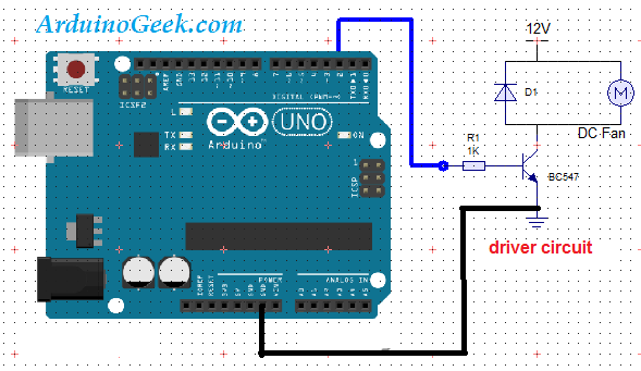 How to Control DC Fan 12V Using Arduino ~ Arduino Geek