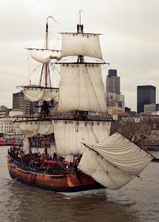 The Endeavour Replica. Endeavour  was a merchant ship, then bought and later sold by the Admiralty, was again a merchant ship and was contracted out to the Admiralty as a transport.