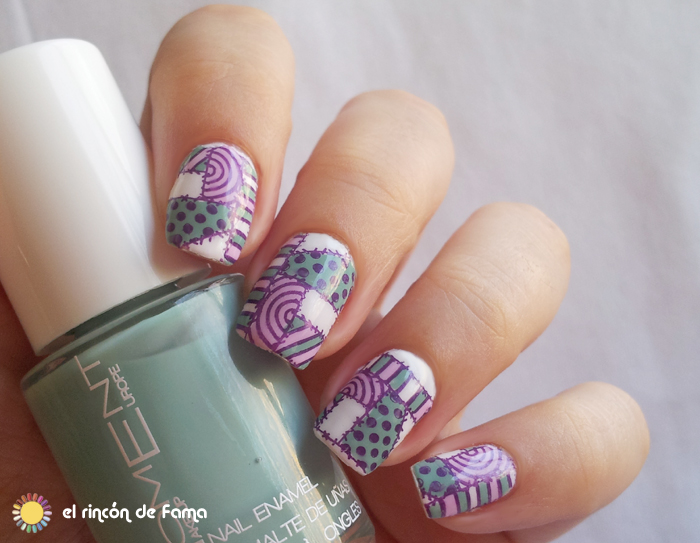 Patchwork nail art | el rincon de fama