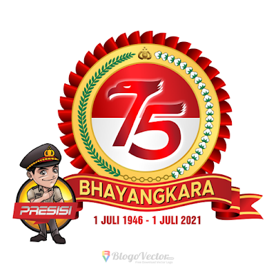 HUT Bhayangkara-75 Logo Vector