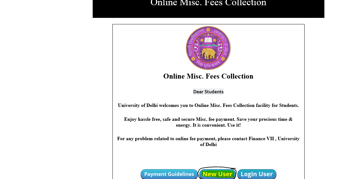 Online Process for Delhi University Transcripts