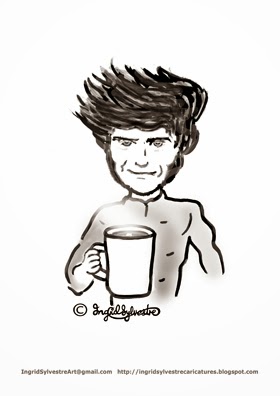 Guy Martin TT motorcycle racer with a brew of tea
