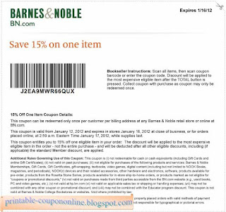 Free Printable Barnes & Noble Coupons Free Printable Barnes & Noble Coupons