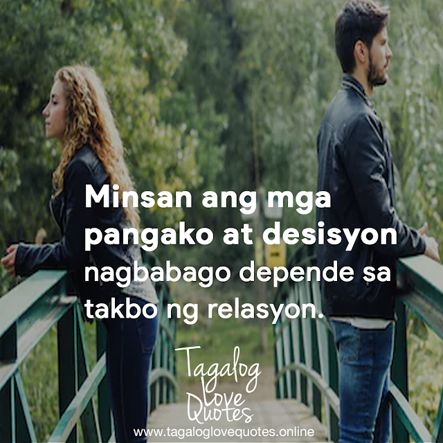 Minsan ang mga pangako at desisyon