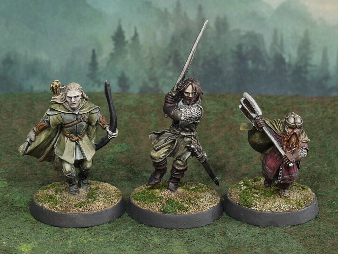 The Three Hunters Gimili, Legolas, Aragorn Lord of the Rings Games Workshop